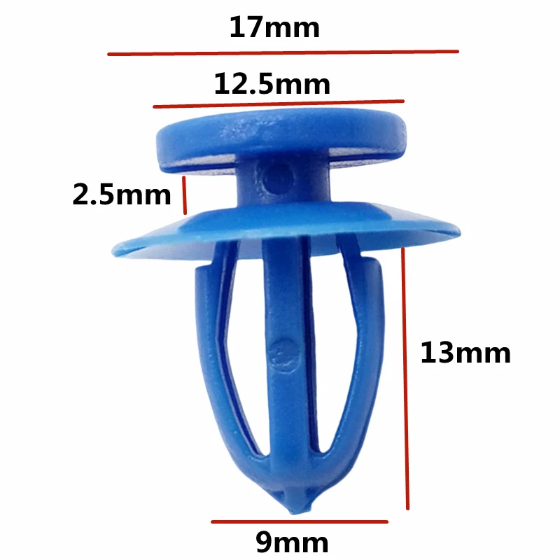 20Pcs For 9mm Hole OE: 13252118 Auto Door Trim Panel Retainer Fastener Clips Car Door Panel Guard Wheel Eyebrow Clip D36