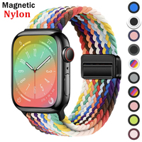 Nylon Strap for Apple Watch Band 45mm 41mm 44mm 40mm Original Magnetic Loop Link Bracelet iWatch Ultar 2 49mm 9 8 7 6 SE 3 42mm