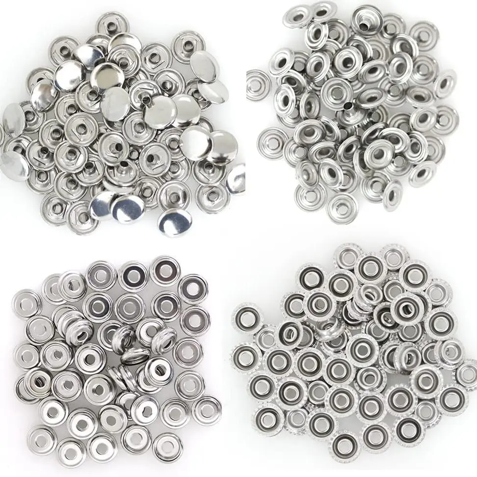 10/20/50sets 15mm Stainless Steel Press Studs Sewing Buttons Press Studs Sewing Leather Craft Clothes Bag Handmade DIY Rustproof