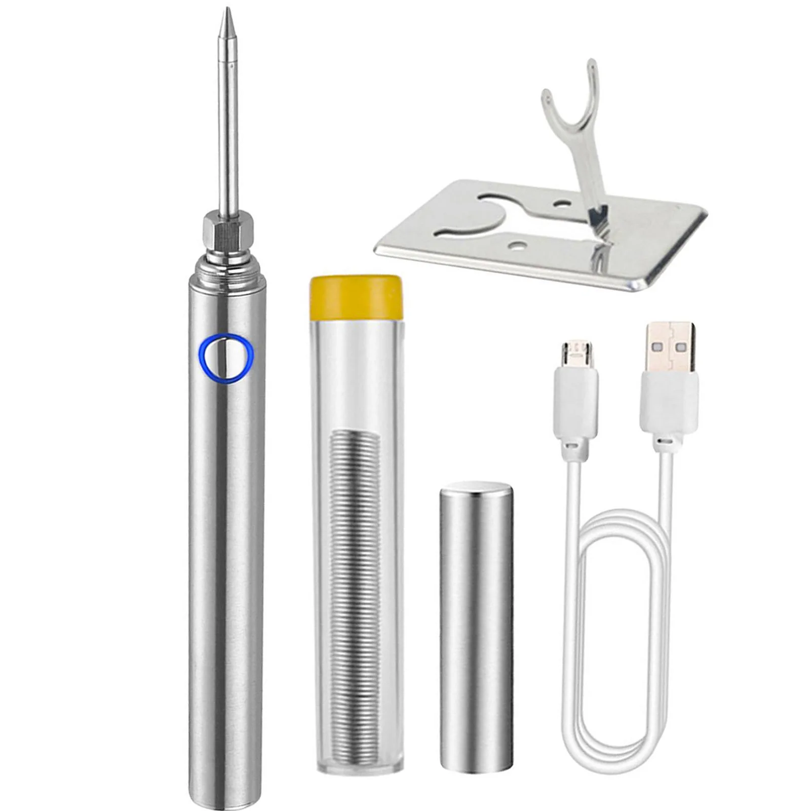 

Wireless Charging Welding Tool Stainless Steel Rechargeable Soldering Iron Kit Electrical Soldering Repair Tool For Metal Jewelr