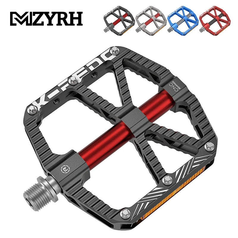 MTB Reflective Pedals Mountain Bike Pedals 3 Bearing Non-Slip Lightweight Aluminum-alloy Bicycle Platform Pedals for BMX 9/16\