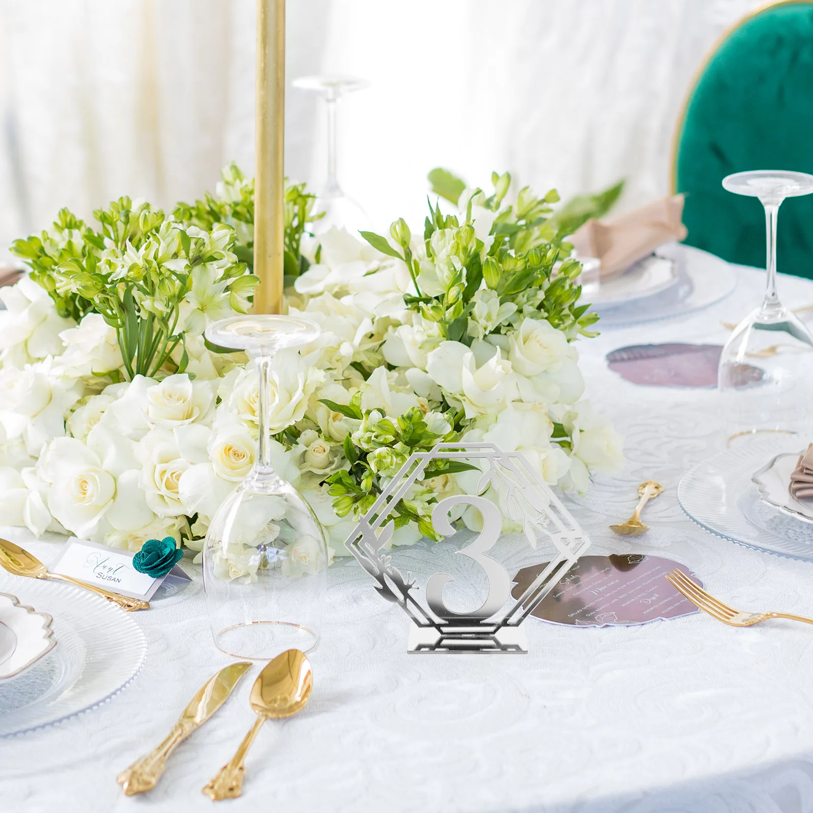 

10 Pcs Table Number Plate Decorative Numbers Sign Wedding Decorate Christening Plastic Reserved Signs for Acrylic