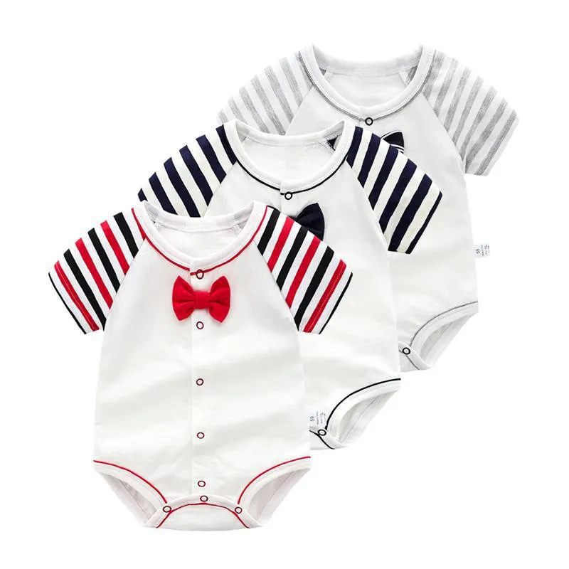 

Infant Jumpsuit summer Girl Boy baby triangle short-sleeved pajamas thin section of the baby package ass clothes crawling clothe