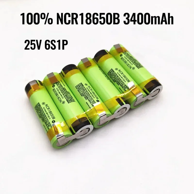 100% NEW NCR18650B 3400mah Battery for 12V 16.8V 21V Screwdriver Battery with Weld Soldering Strip Customize Battery Pack