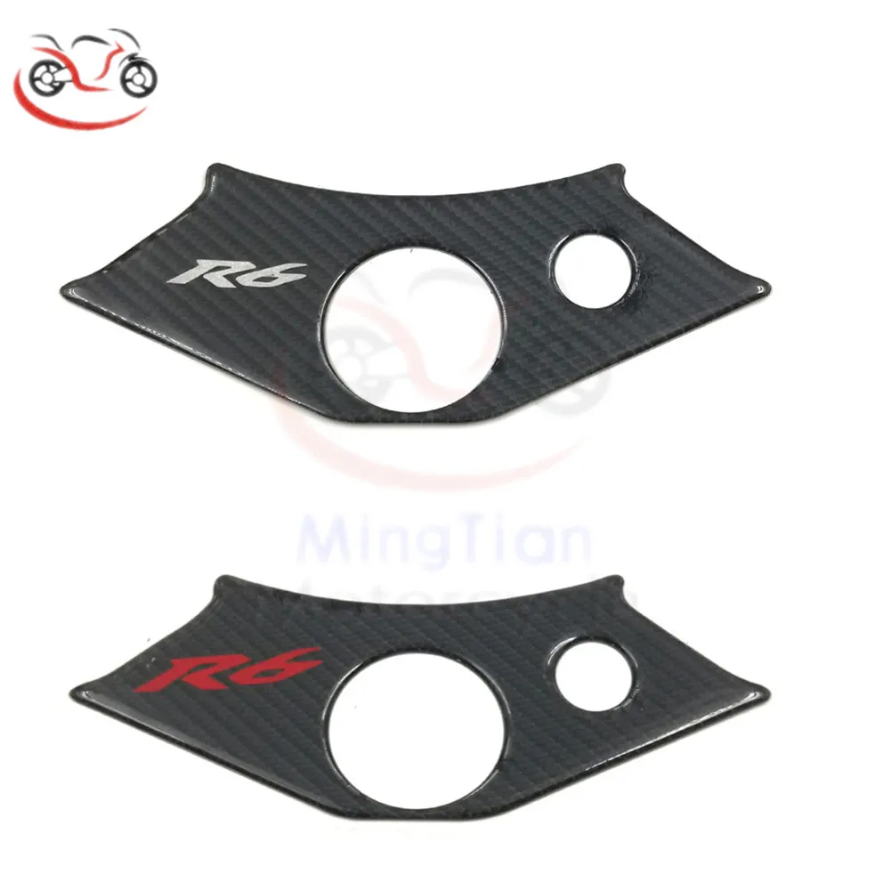 YZF-R6 YZF R6 600 YZF600 YZFR61998-2002 Carbon Fiber Triple Tree Sticker Top Clamp Upper Front End Protector Decal for Yamaha
