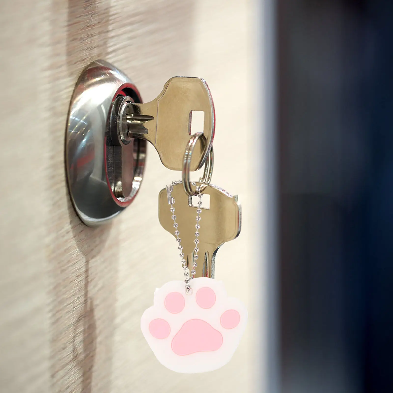 Cat Paw Silicone Key Covers Creative Cartoon Soft Protector Caps for Car Office Keys Cute Key Identifiers