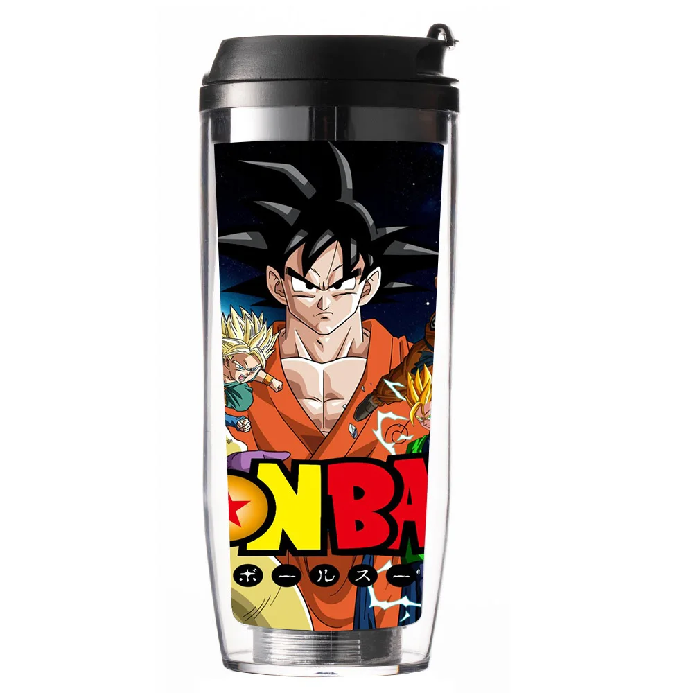 Dragon Ball Anime Figure Rim Originality Cup Double-Deck Thermal Insulation Plastic Cups Sports Kettle