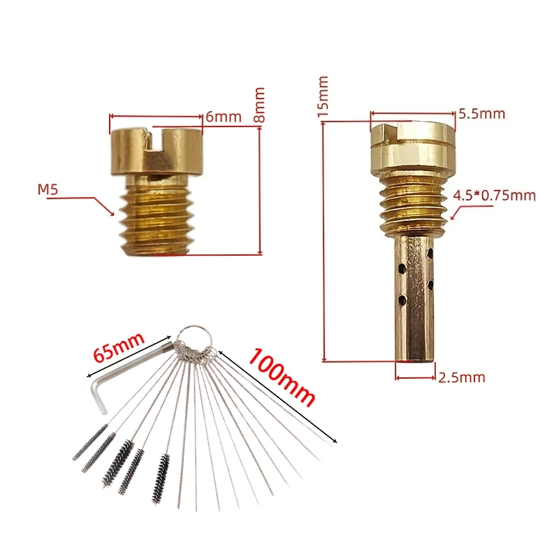 12 pcs Motorcycle Carburetor Slow Jet Pilot Jet & Main Jet Kit For Sportster Softail Touring XL883 XL1200 CV40 Keihin CV CVK FCE