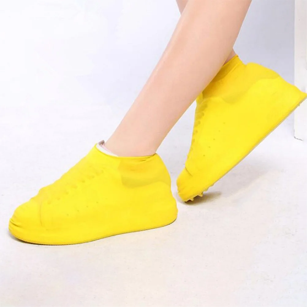 

2Pairs Thickened Waterproof Rain Shoe Covers Premium Latex Durable Wear-Resistant Shoes Protector Convenient Outdoor Shoe