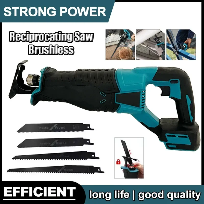 

Подходит для бесщеточной сабельной пилы Makita, сабельная пила, портативные аккумуляторные электроинструменты с 4 пильными полотнами для батареи 20 В 18 В