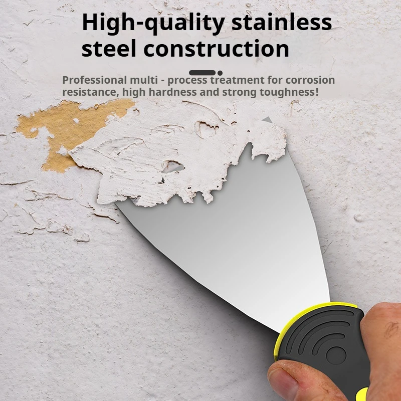 Putty Knife,Drywall Scraper,Stainless Steel Shovel,Cutting Knife,Painter's Wall Heavy-Duty Scraper, All-in-One Plastering Trowel