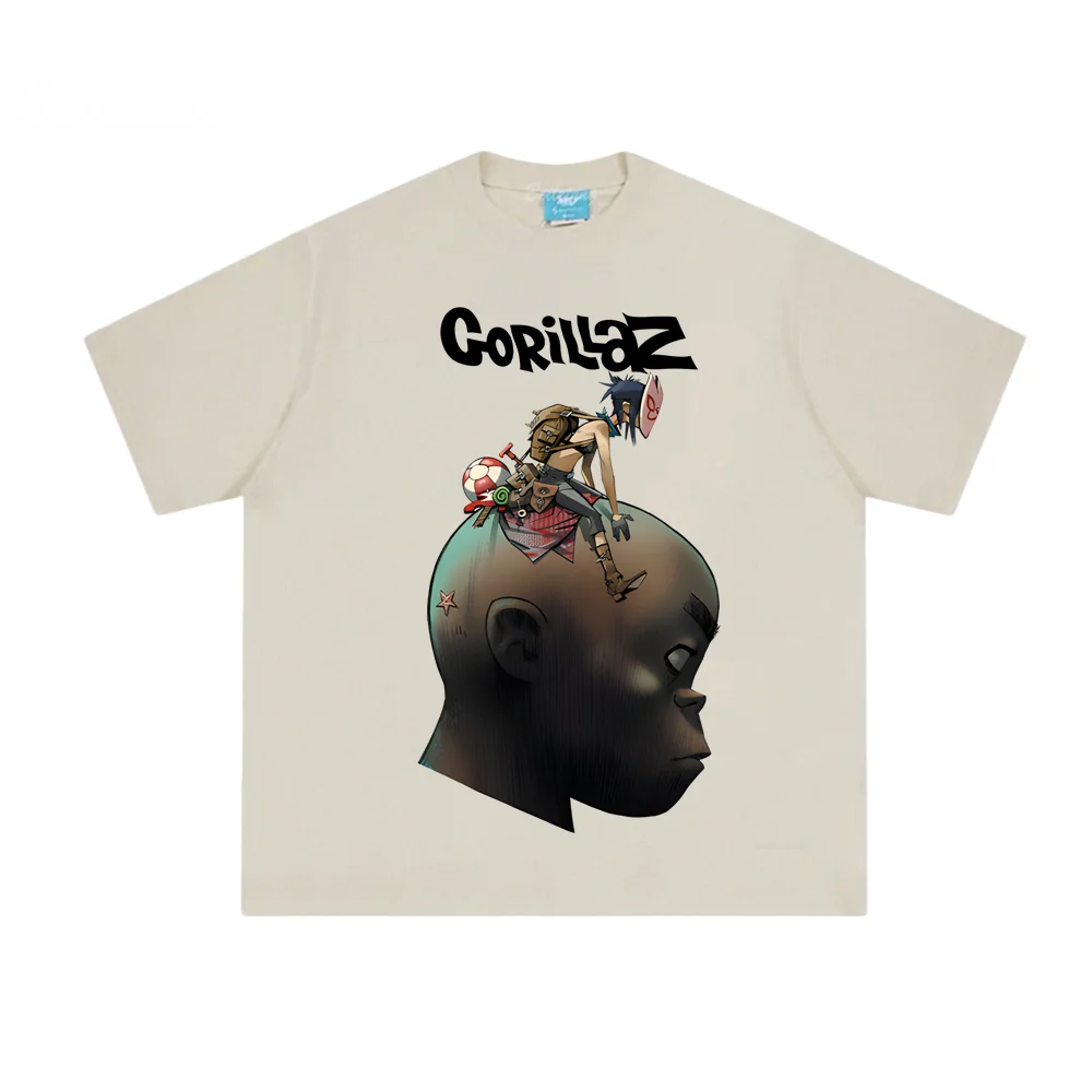 

Plastic Beach T-Shirt 2025 New Gorillaz T-Shirt 100%Cotton High Quality Same As Official WebsiteTee-shirt Vintage Short Sleeve