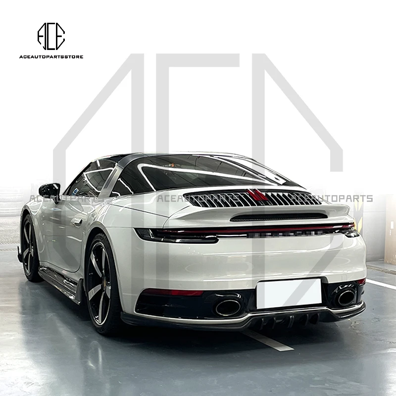 GT3 Style Dry Carbon Fiber Spoiler Rear Wing Kit Vented Deck Lid For Porsche 911 992 targa 2019+