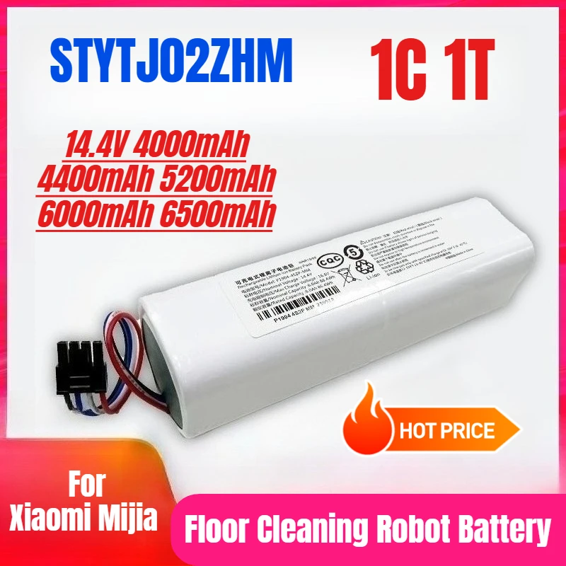 

14.4V 6500mAh for Xiaomi Mijia 1C 1T Floor Cleaning Robot Battery STYTJ02ZHM