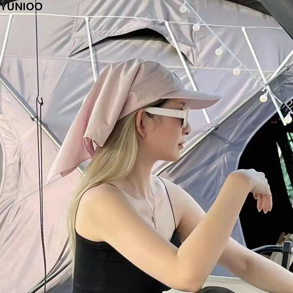 

Fashion Solid Color Headscarf Baseball Cap Nylon Korean Style Sunscreen Beach Hats Sun Cap Baseball Hat Peaked Cap Men