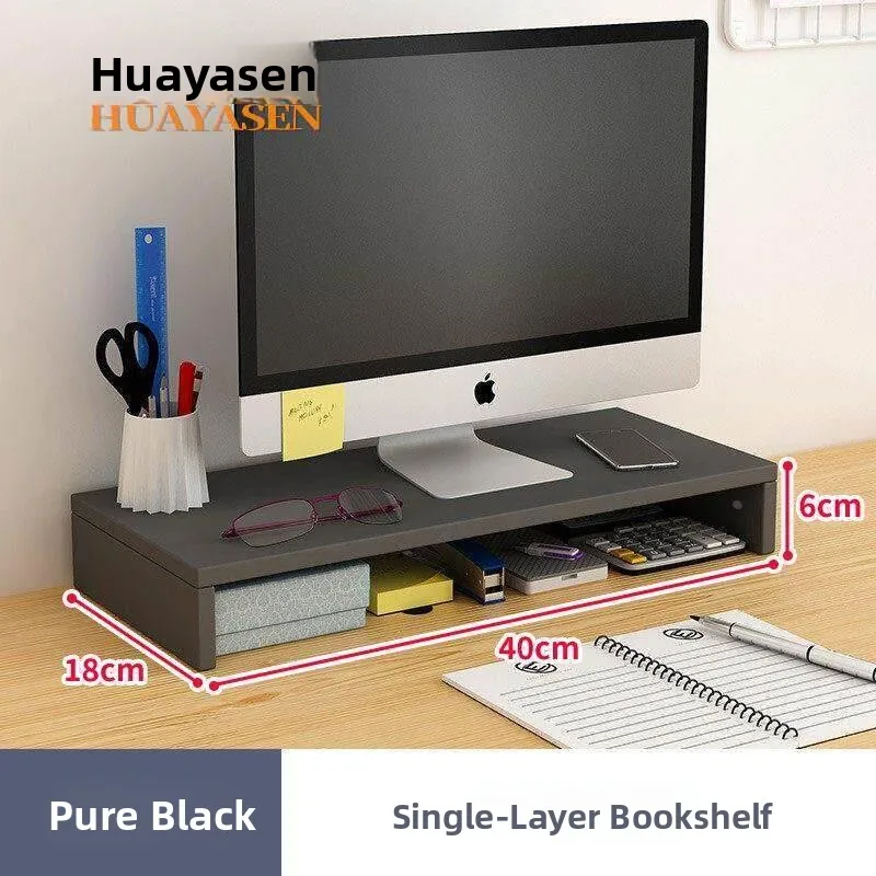 

Desktop Elevation Bracket Computer Stand Monitor Holder Base Pad High Density Board Rectangular Shape Office Area Organizer