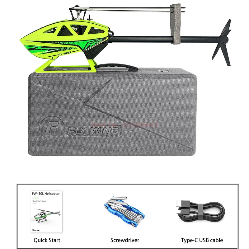Flywing Rc Fw450l V3 6ch 3d Gps Rc Single Paddle Stunt Helicopter Model Fw450 Remote Control Brushless Helicopter Adult Boy Toys