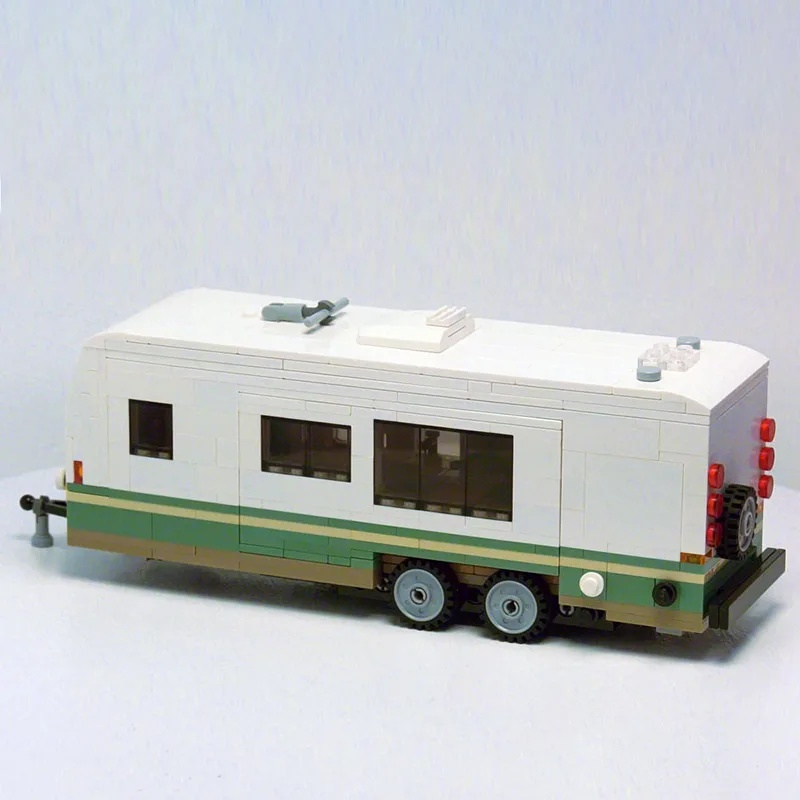 685 PCS Heavy Vehicle Economy Travel Trailer Caravan MOC Customize Modular Building Block Model Brick DIY Boy Assembly Toy Gift