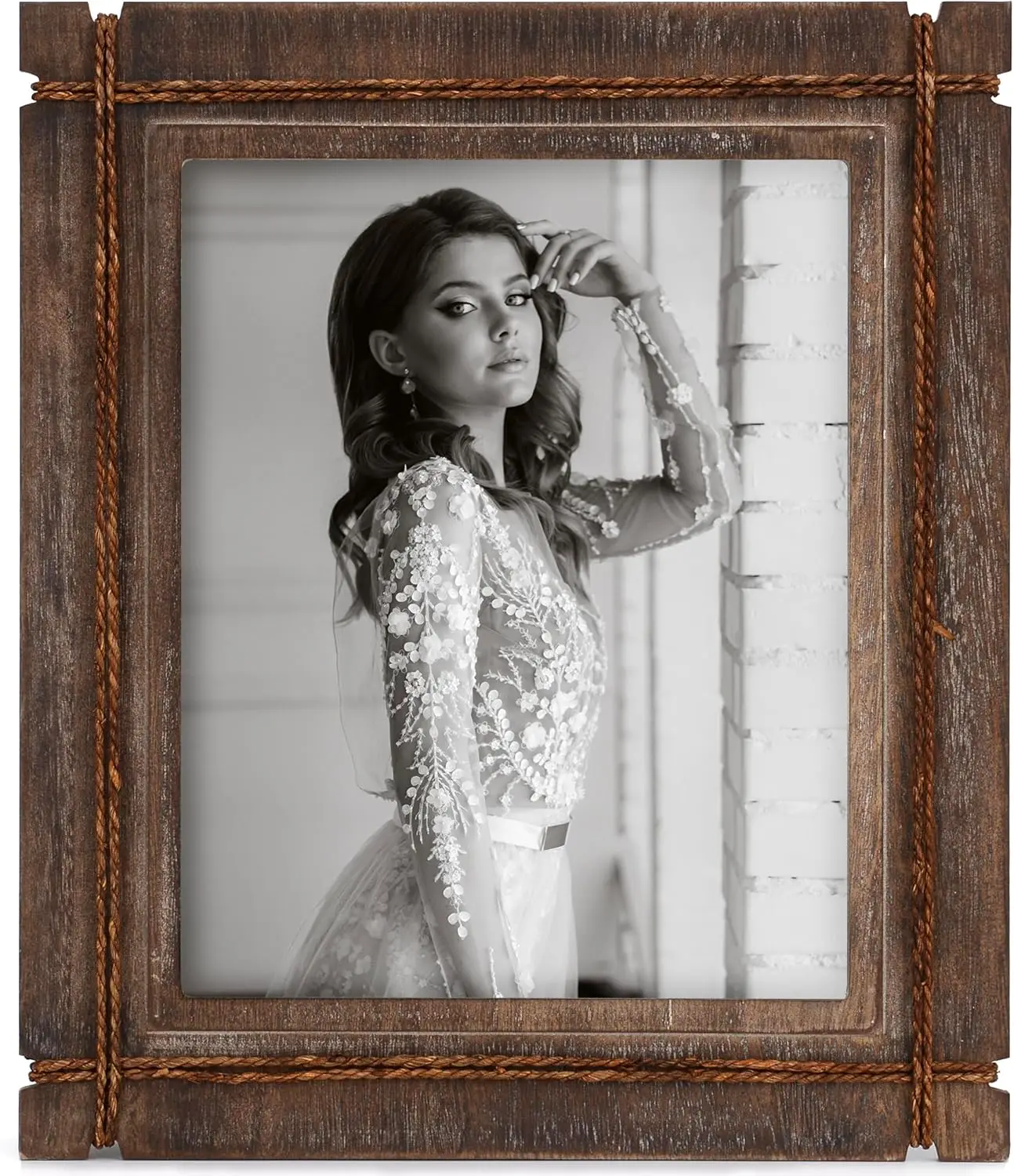

16x20 Picture Frame Wood Rustic Distressed Vintage Photo Frame for Wall Mount & Tabletop Display Home Decor