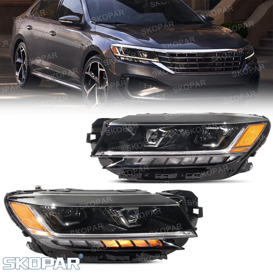 For VW US Version Passat S/SE/R-Line 2020 2021 2022 (NON-SEL Models) Car accessories LED Front Bumper Headlamp Headlight