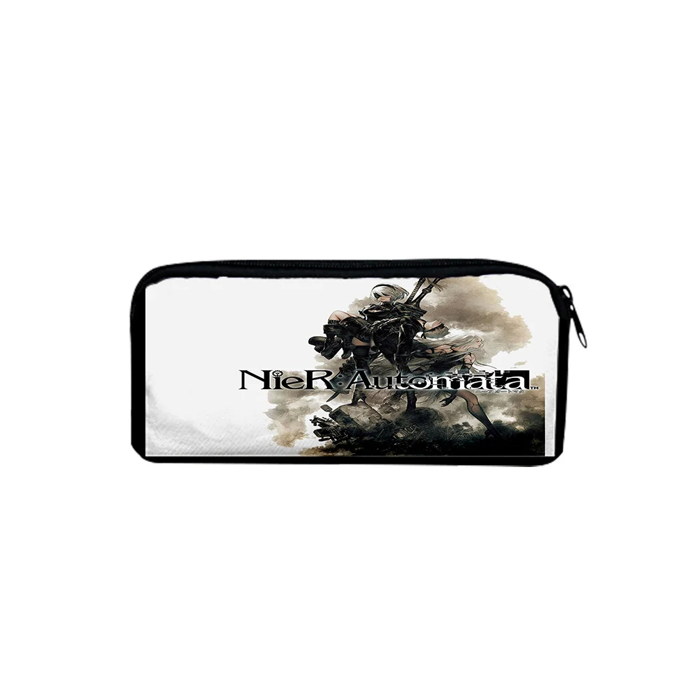 

NieR:Automata Ver1.1a 2023 New Polyester Canvas Student Pencil Case Office School Supplies Tote Bag