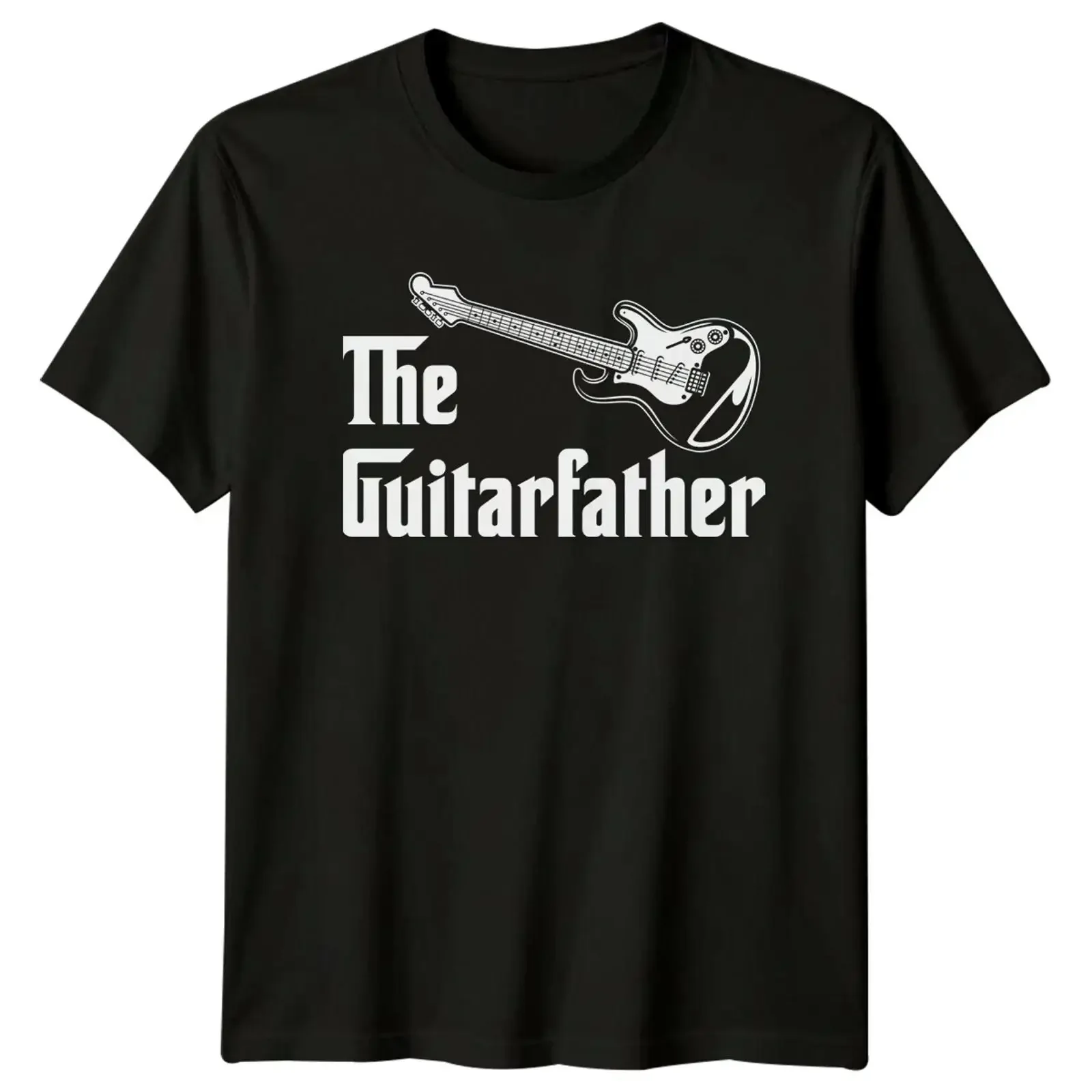 Lustiges T Shirt The Guitarfather Papa Gitarrist Musikliebhaber vintage Washed graphic Top For Everyday Wear Stylish Casual
