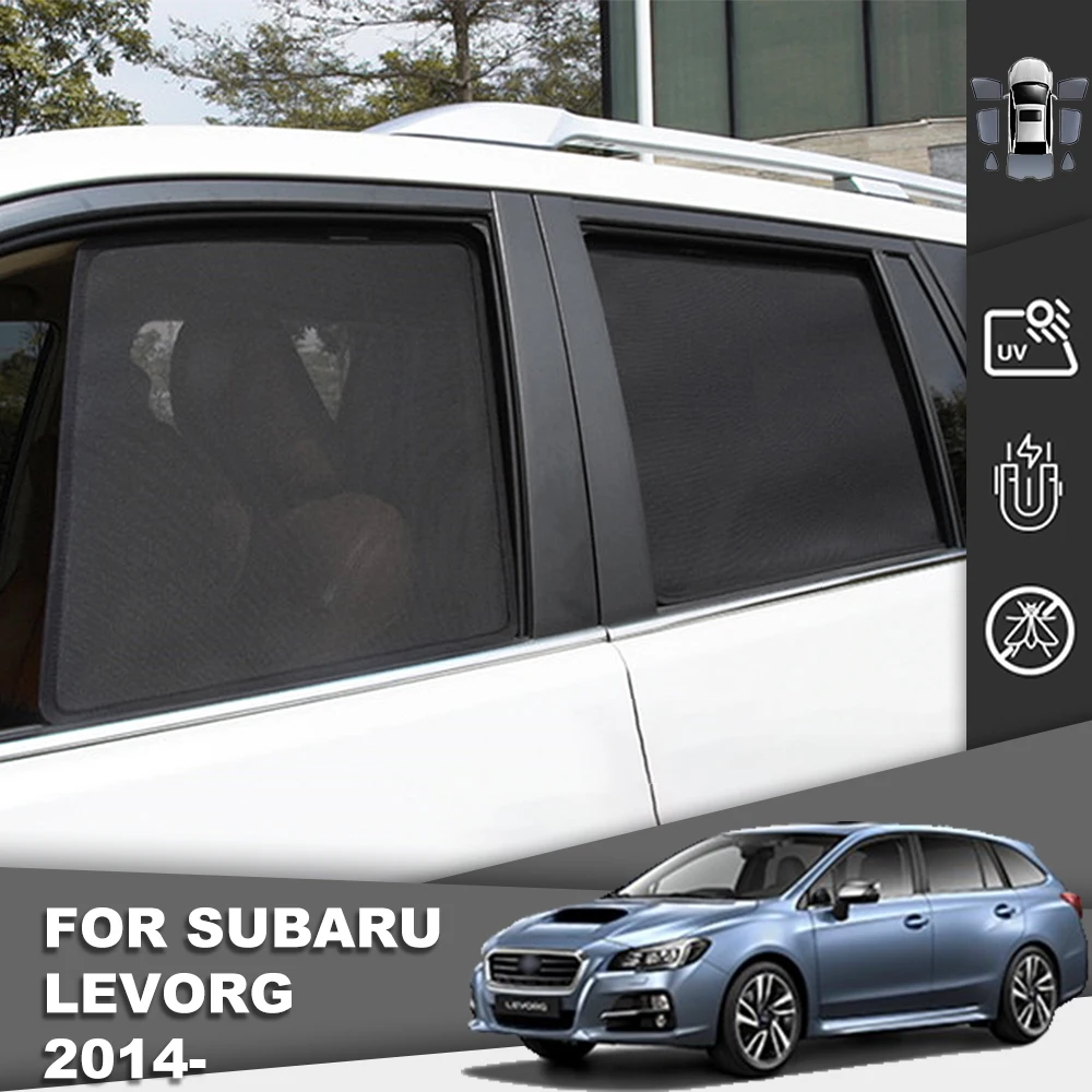 For Subaru LEVORG VM 2014-2020 Magnetic Car Sunshade Visor Front Windshield Curtain Cover Rear Side Baby Window Mesh Sun Shade