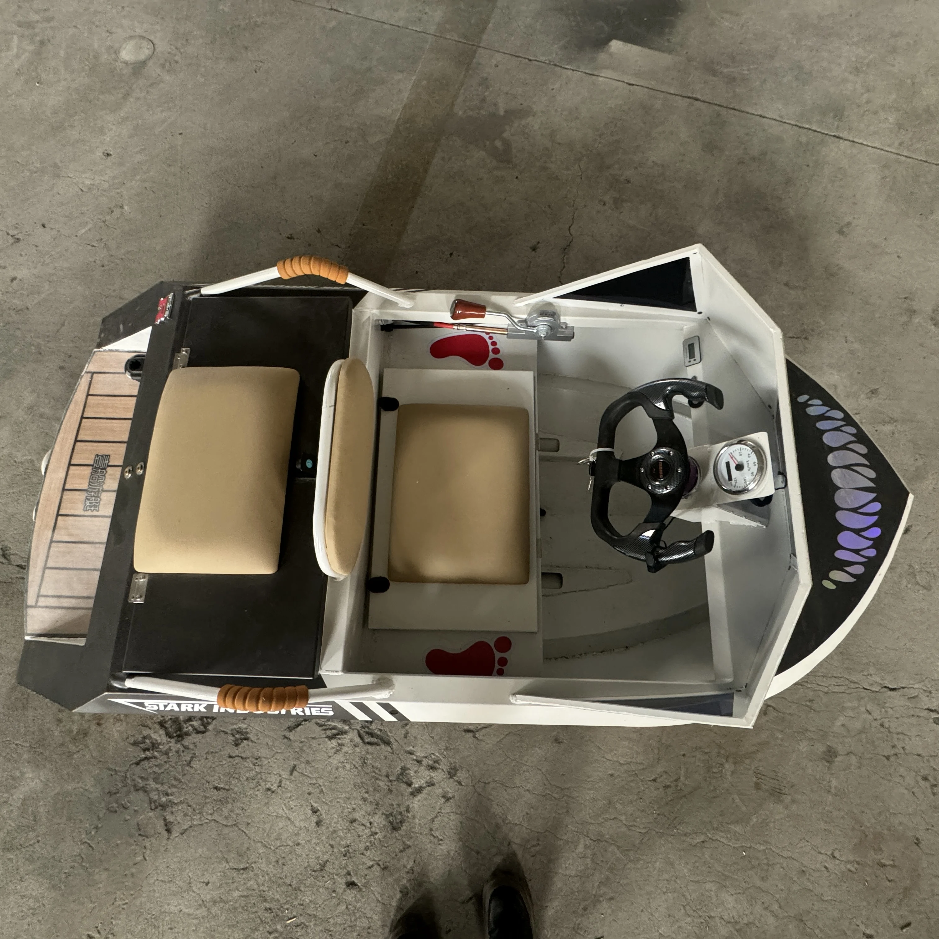 New Energy Welded Aluminum Mini Jet Speed Kart Boat, Durable Power Component For Scenic Spot Water Park Recreation Facilities