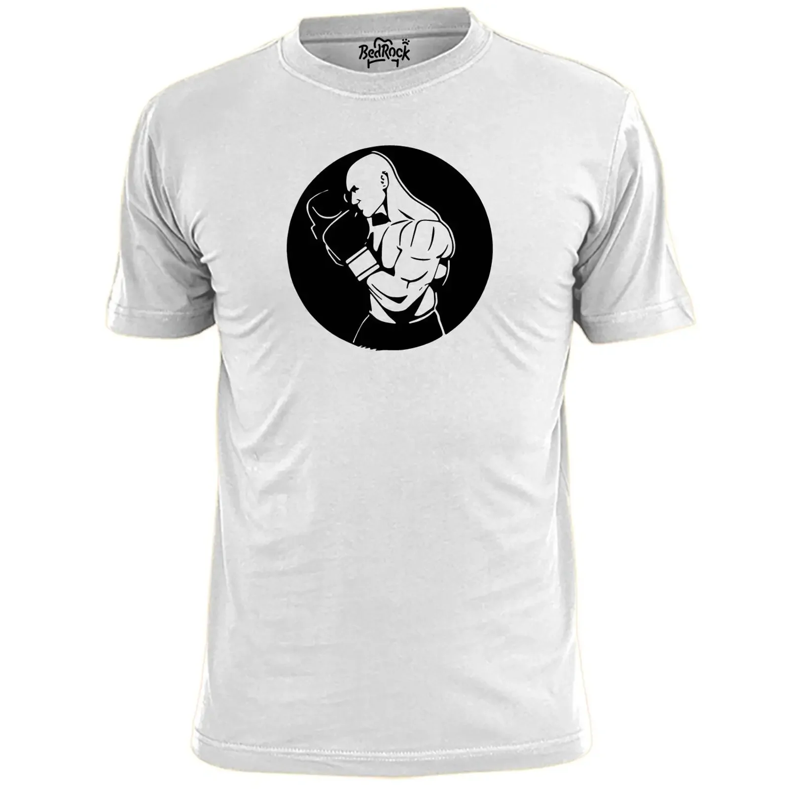 Herren Boxer Badge Logo T-Shirt Gym Training Boxen Spar Tyson Vintage Washed Atmungsaktiv Stilvoll Herrenmode Grafik