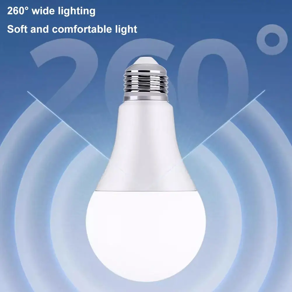 E27 LED Bulb 12W 220V Microwave Radar Motion Sensor Lamp Built-in Light Detection Auto On for Home Living Room Stairs Hallway