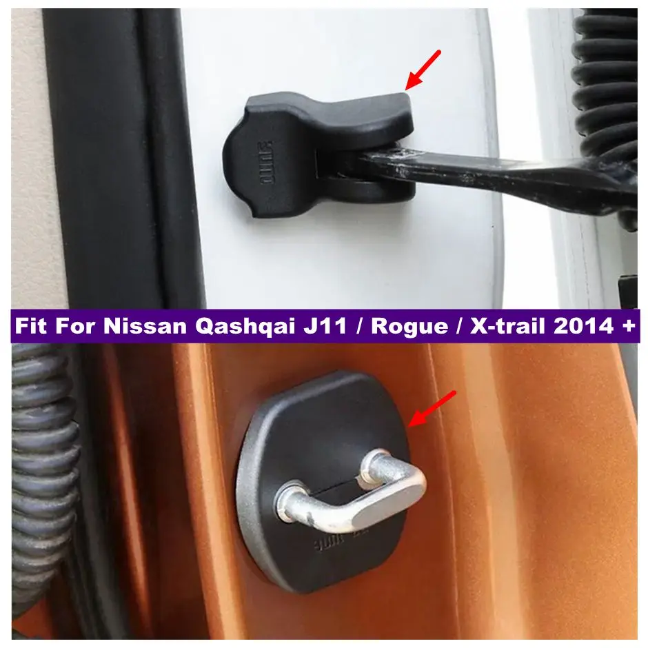 

Inner Car Door Lock + Door Check Arm Stop Rust Waterproof Protection Cover For Nissan Qashqai J11 / Rogue / X-trail 2014 - 2020