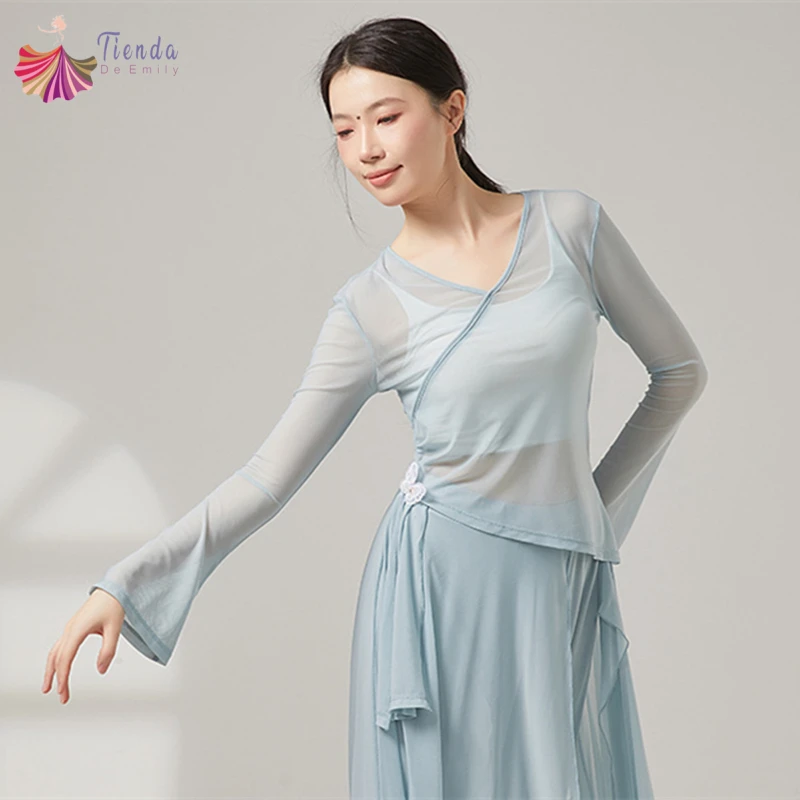top-de-danca-elegante-para-mulheres-em-malha-transparente-com-mangas-longas-e-decote-em-v-vestuario-de-danca-classica-chinesa-com-barra-assimetrica-e-botao-em-forma-de-borboleta