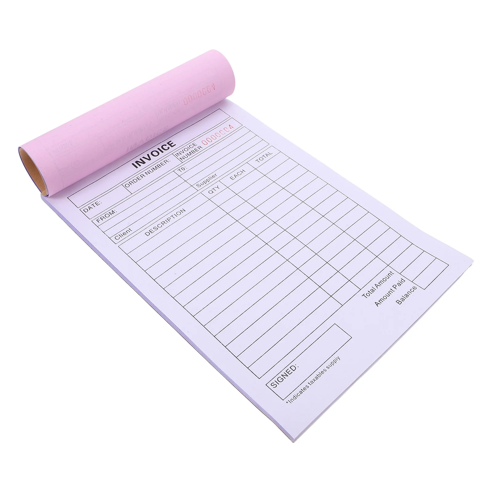 Invoice Book for Record Keeping 2 Part Duplicate Receipt Book for Small Business Efficient Order Processing and Financial