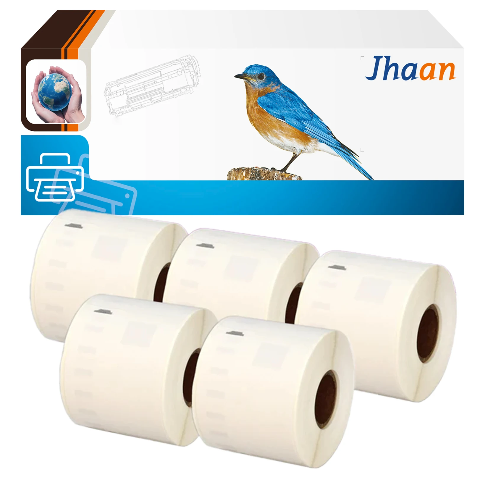 Jhaan 5 X 99015/S0722440 (70X54mm, 320 Etiketten) Kompatible Etiketten Kompatibel mit Dymo LabelWriter 300, 310, 315, 320, 330, 400 – Detail 1