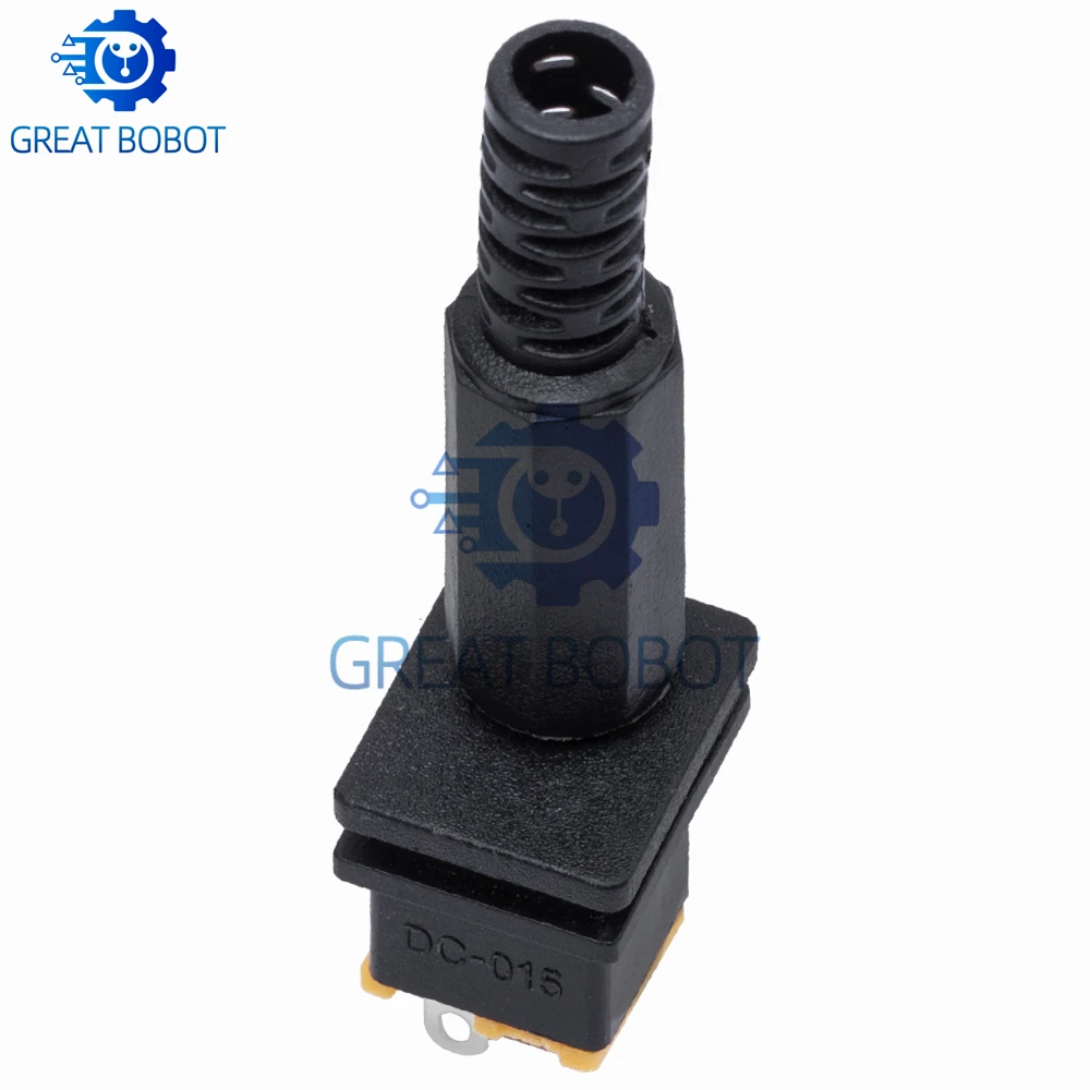 10PCS 5.5×2.1 DC-015 DC Connectors Square Plug Male Female Jack Socket Nut Panel Mount Power Adapter DC015 5.5*2.1mm 2.0mm 3Pin