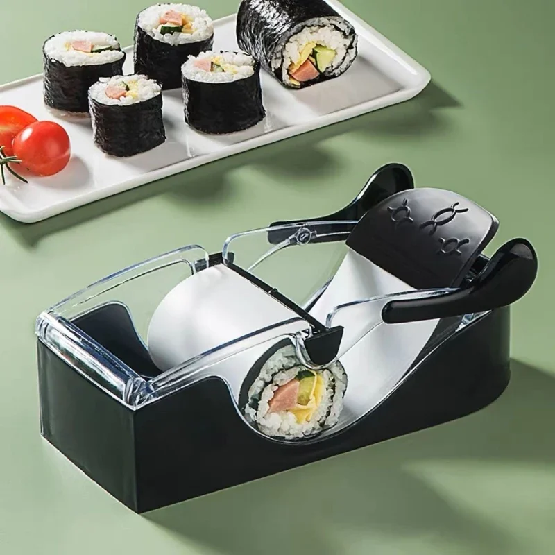 Lazy Automatic Sushi Mold South Korea Homemade Sushi Rice Ball Tool Home Rolling Curtain Nori Bag Rice DIY Mold