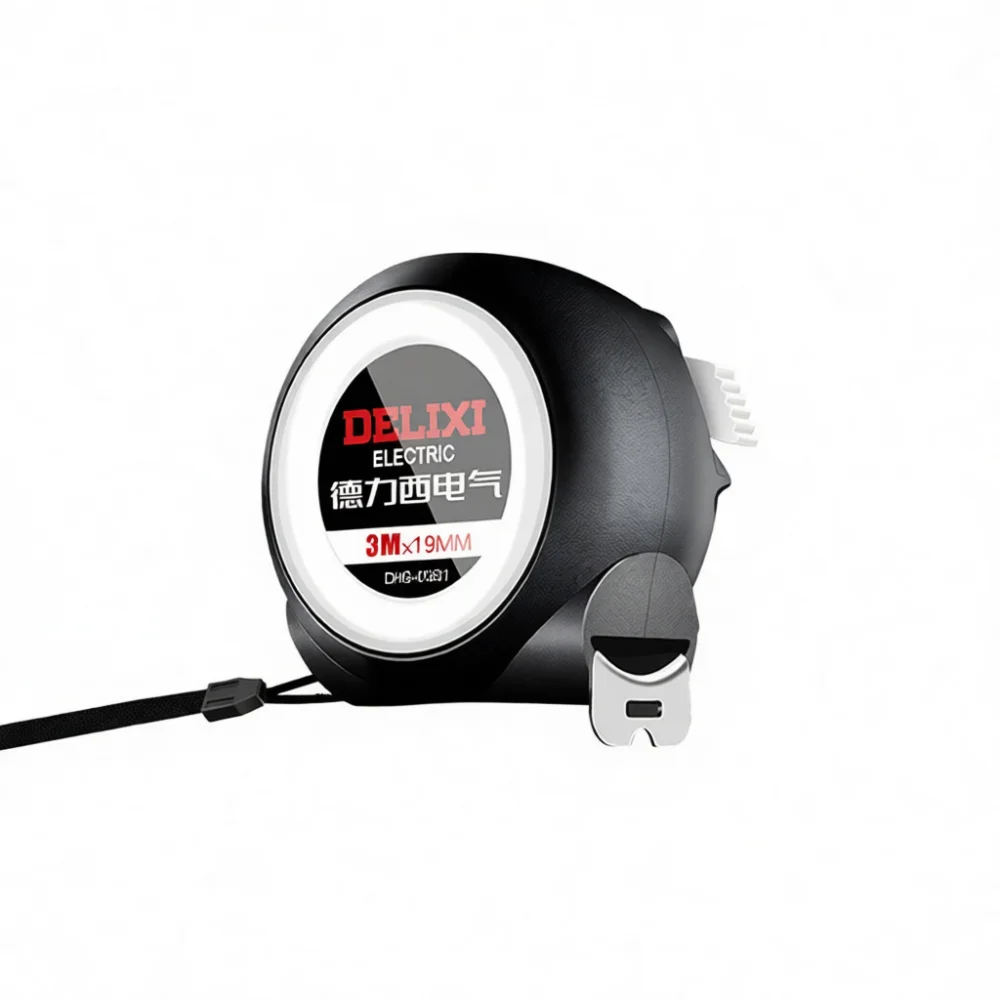 Delixi Electric High Precision Tape Measure Self Lock Retractable Ruler Carbon Steel Durable ABS Anti Drop Measuring Gear