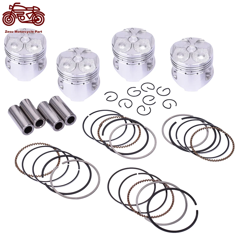 4set 48mm 48.25mm 48.5mm STD +25 +50 0.25 0.5 Motorcycle Engine Cylinder Piston Rings Set for Yamaha 1HX-11631-00 FZR250 86-1989