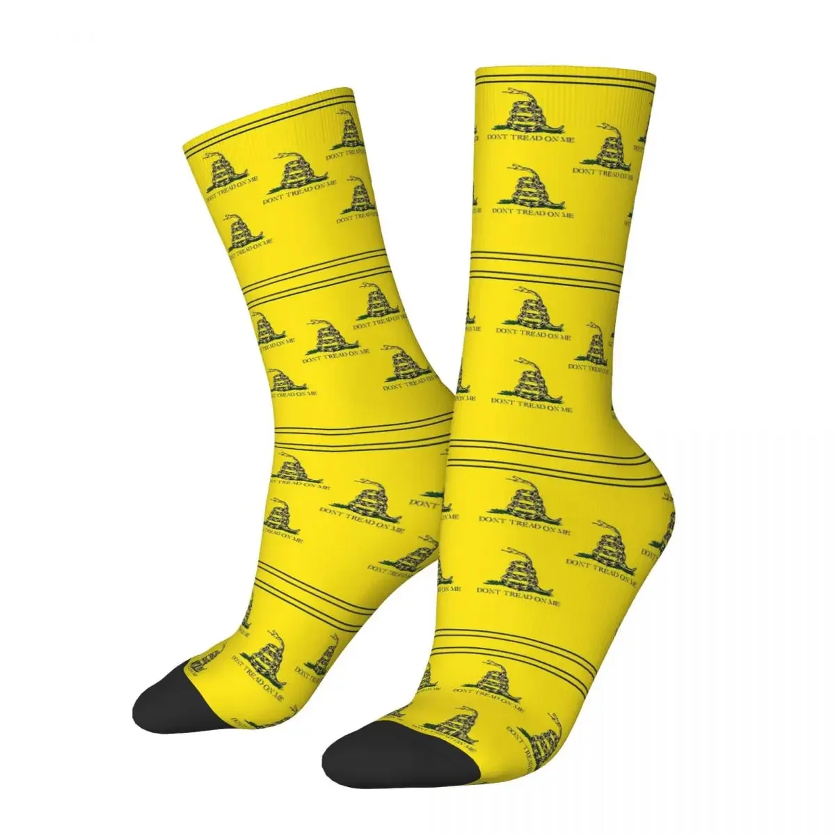 Don\'t Tread On Me Gadsden Flag Socks Harajuku Super Soft Stockings All Season Long Socks Accessories for Unisex Gifts