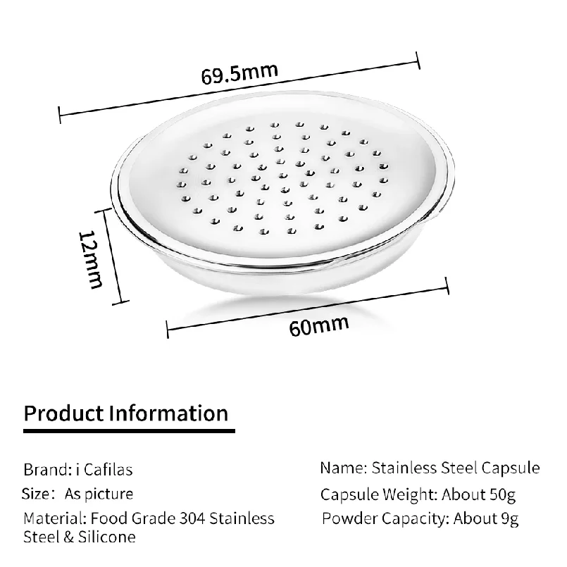 Cápsulas de café reutilizables de acero inoxidable para cafetera Philips Senseo, filtro de café ICafilas