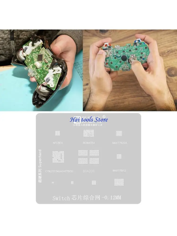 

X37E BGA трафарет для реболлинга для ремонта микросхем для NFCBEA BCM4354 MAX77620A MAX77812 Модель поддерживает точное