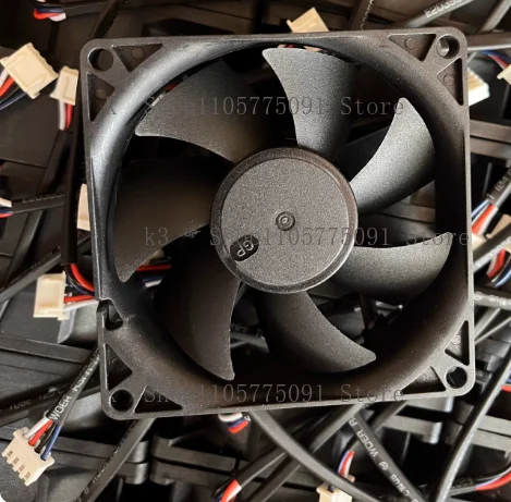 New CPU Fan for HKFAN AS8025H12 DC12V 0.45A 80*80*25MM UPS Alarm Fan 4-line