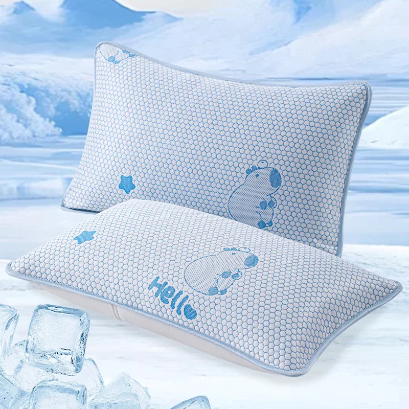 2-Piece Summer Cooling Pillow Cases Cold Touch 3D Bubble Beaded Jacquard Cushion Cases Soft Cool and Comfortable Home Decor