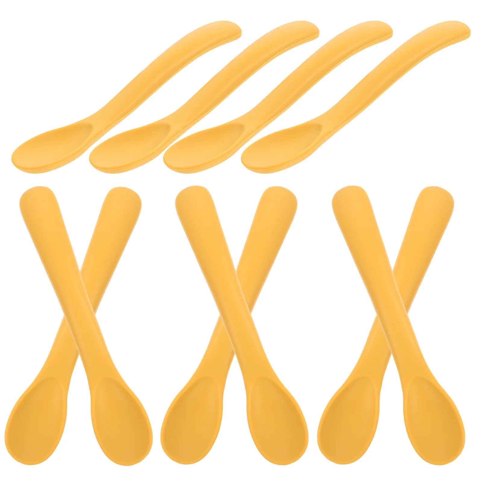 

10Pcs Silicone Spoon Set for - Soft Flexible - Spoons for Toddler Food Porridge Soup Dessert -