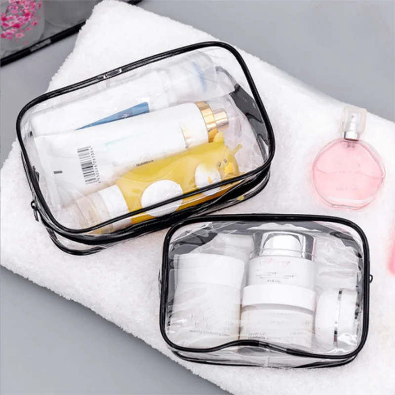 Women Travel Transparent Cosmetic Bag Toiletries Bag Bath Supplies Storage Bag Waterproof Travel Cosmetic Bag Wash Beauty Kit