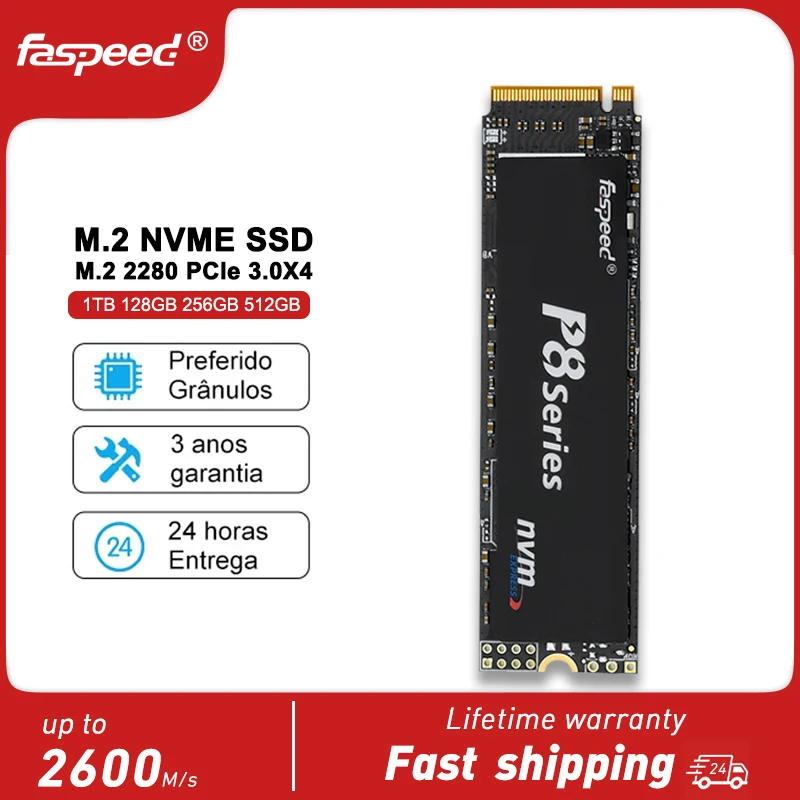 

Faspeed SSD 1TB M2 NVME Solid State Drive 128GB 256GB 512GB HD M 2 2280 3.0*4 PCIe Internal Hard Disk 1 TB For Desktop Laptop PC