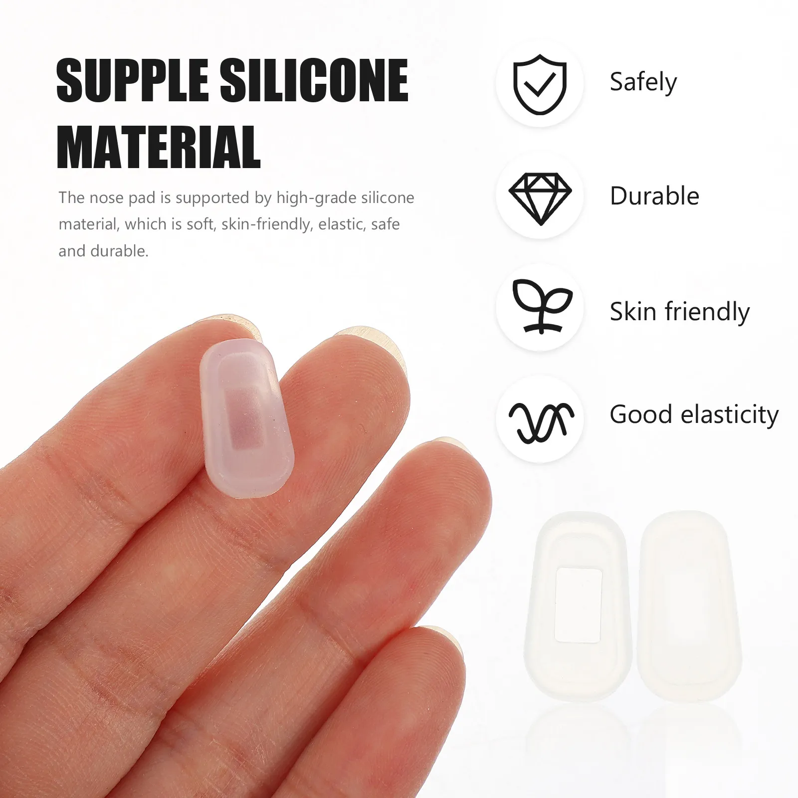 12 Pairs Cushion Anti Slip Eyeglass Nose Pad Pads for Eyeglasses Replacement Silicone