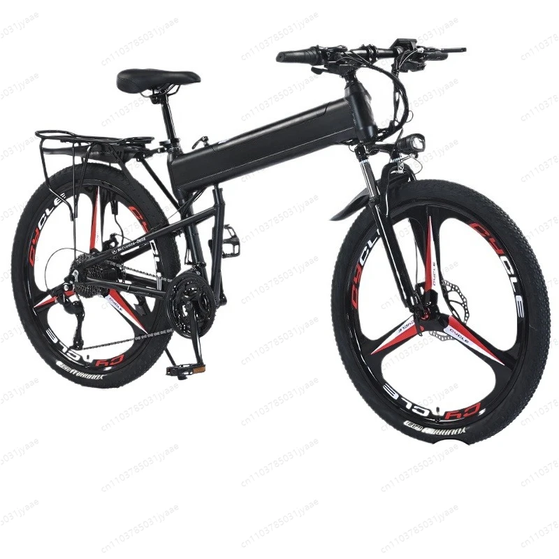 

Electric Power Foldable Mountain Bike Aluminum Alloy Frame Hidden Battery Universal for Adults and Students