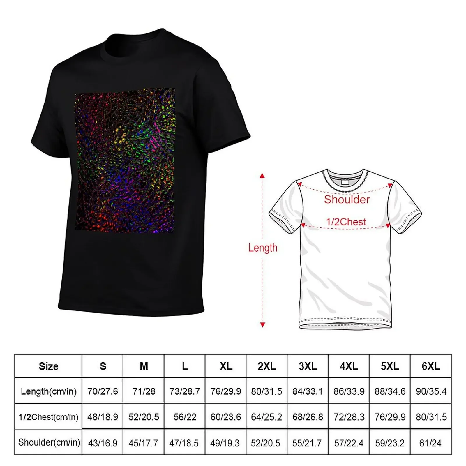 Dark Rainbow Scales T-Shirt plain street wear men clothings