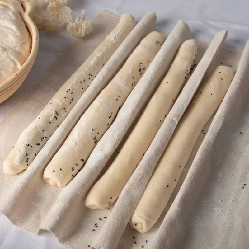 Pastry Accessories Thick Fermented Linen Cloth Dough Bakers Pans Proving Bread Baguette Flax Cloth Baking Mat Proofing Cloth